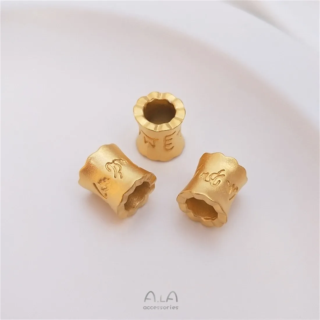 Шестизначный ведро-мантра кулон из бисера золотой россып долговечная переносная