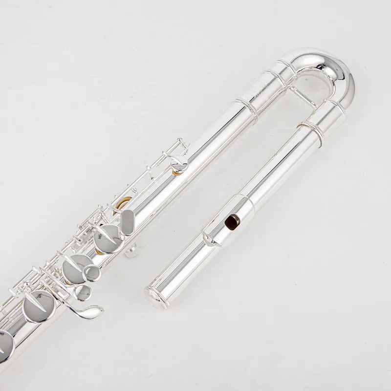 Фото Новая японская флейта Sankyo C Tune, посеребренная, из меди, 16 клавиш, с закрытыми отверстиями, профессиональный музыкальный инструмент с футляром №2