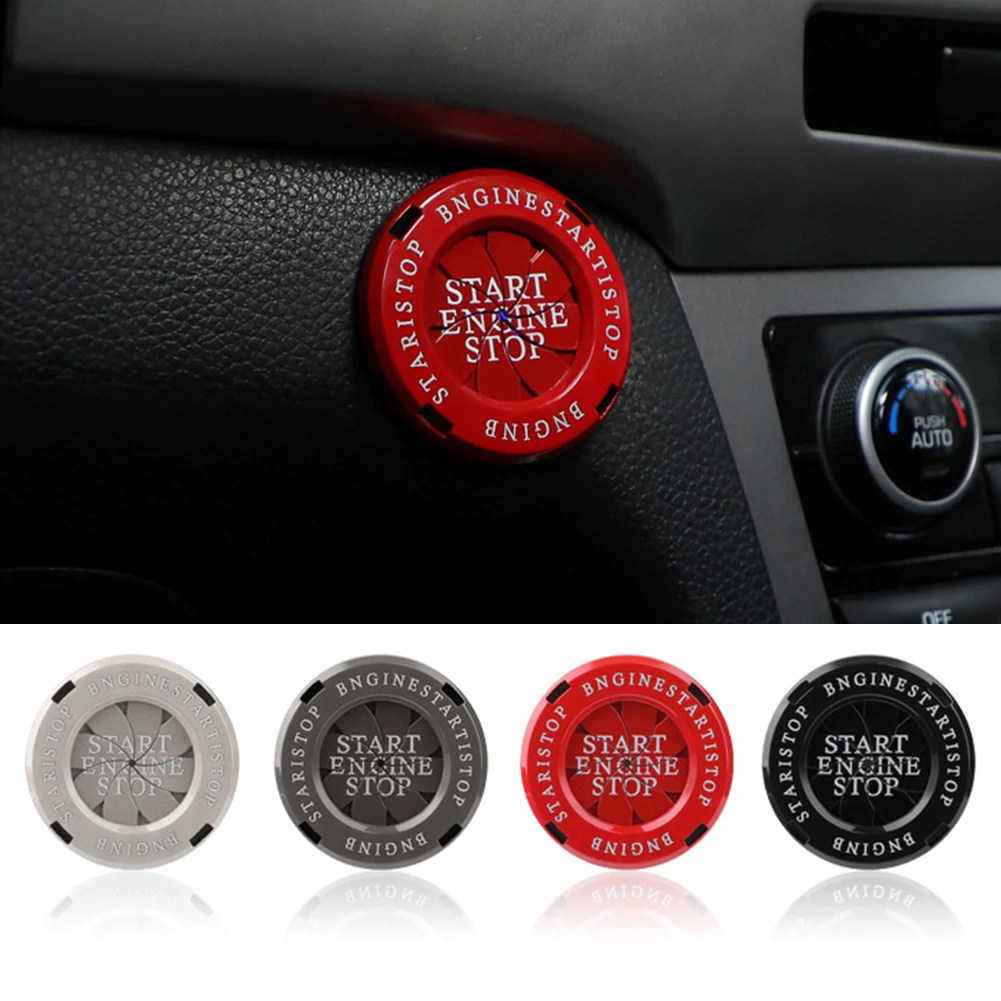 

Автомобильная кнопка запуска и остановки двигателя, задняя крышка, вращающаяся защитная крышка, наклейка для декора
