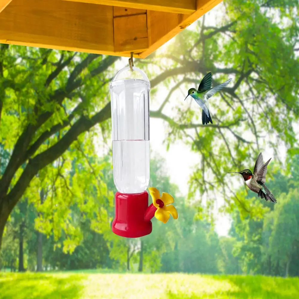 

Hanging Bird Feeders 4Pcs Functional with Hanging Wires 1 Feed Port Each Portable Hummingbird Feeders Garden Supplies