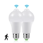 Светодиодная лампа с пассивным ИК датчиком движения E27, освещение для дома, кухни, ночсветильник с датчиком движения от заката до рассвета, 12 Вт, 15 Вт, 18 Вт, 20 Вт