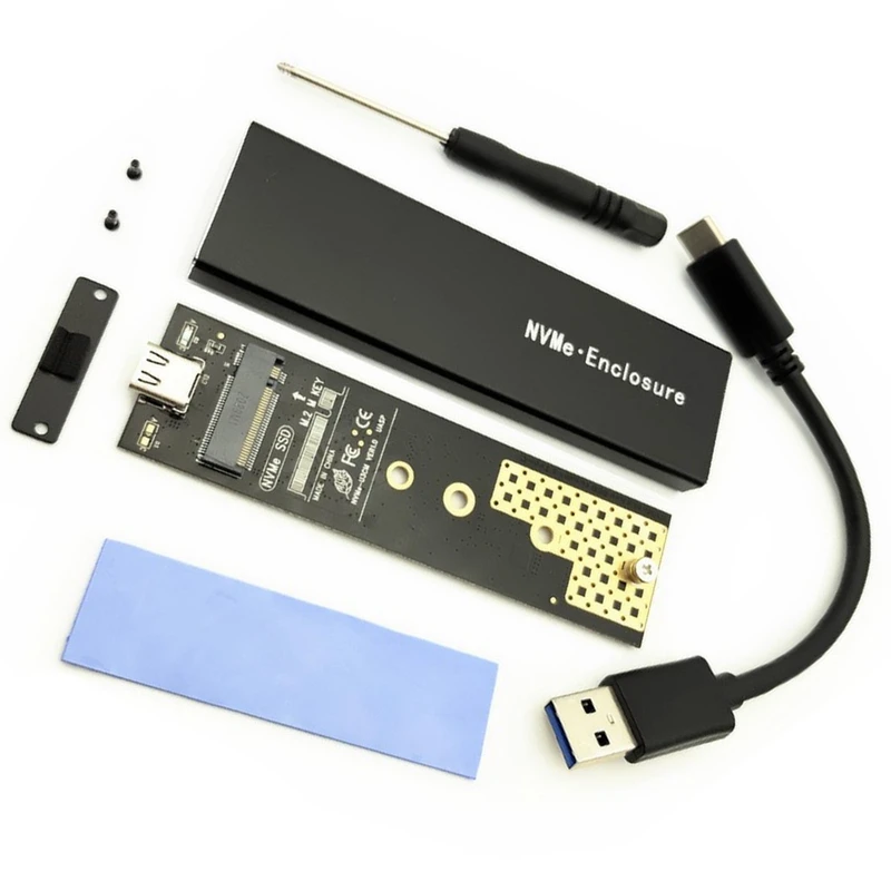 

Чехол для SSD 10 Гбит/с Nvme NGFF M2, чехол для SSD PCI-E SATA-USB, чехол для внешнего жесткого диска M-Key & B-Key M.2, чехол для SSD