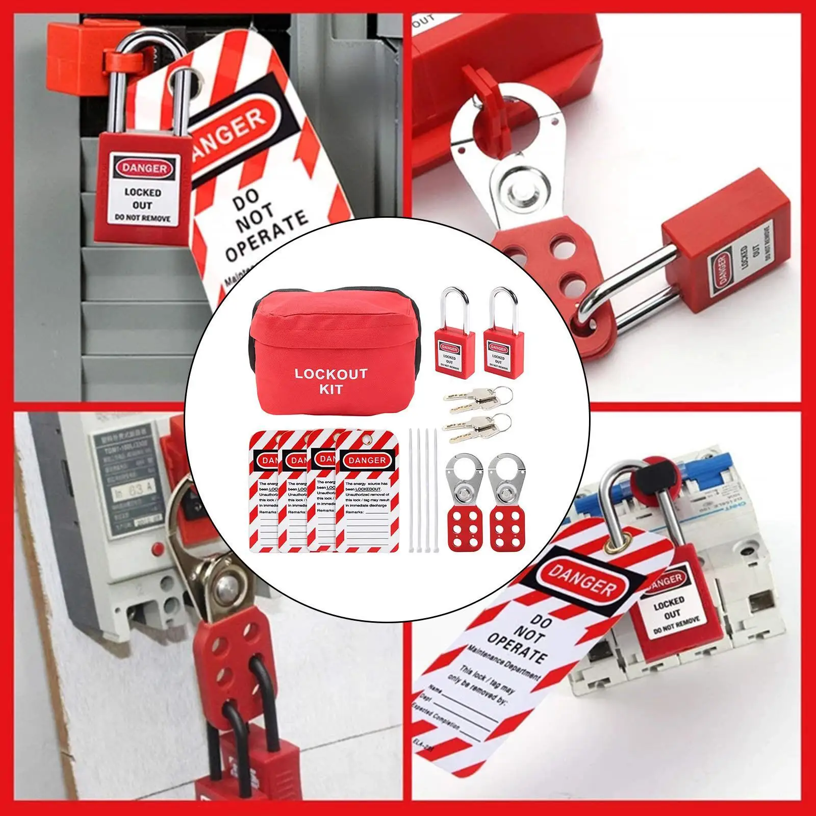 

Heavy Duty Lockout Kit for Industrial Tags Hasps Lockout