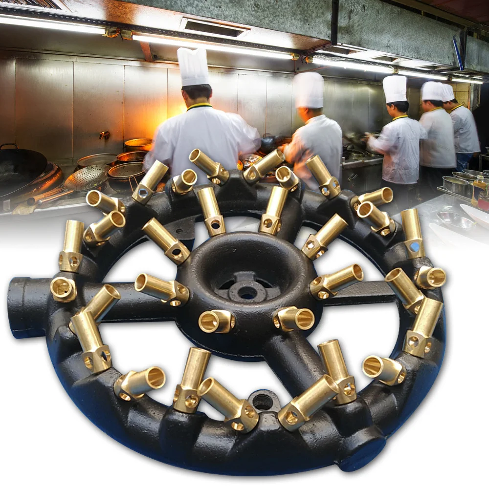 

32 Heads Round Shape 260mm Outside Diameter Jet Burner Natural Gas Up to 80,000 BTU/HR High quality 0.5mm Hole Kitchen Accessory
