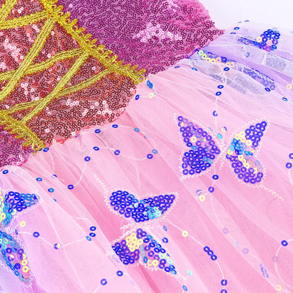 Женское платье со светодиодной подсветкой для девочек детская одежда косплея