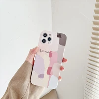 2022 new floveme oil painting colorblock frosted soft shell for iphone 12 smartphone case for iphone 13 pro cover for iphone 11