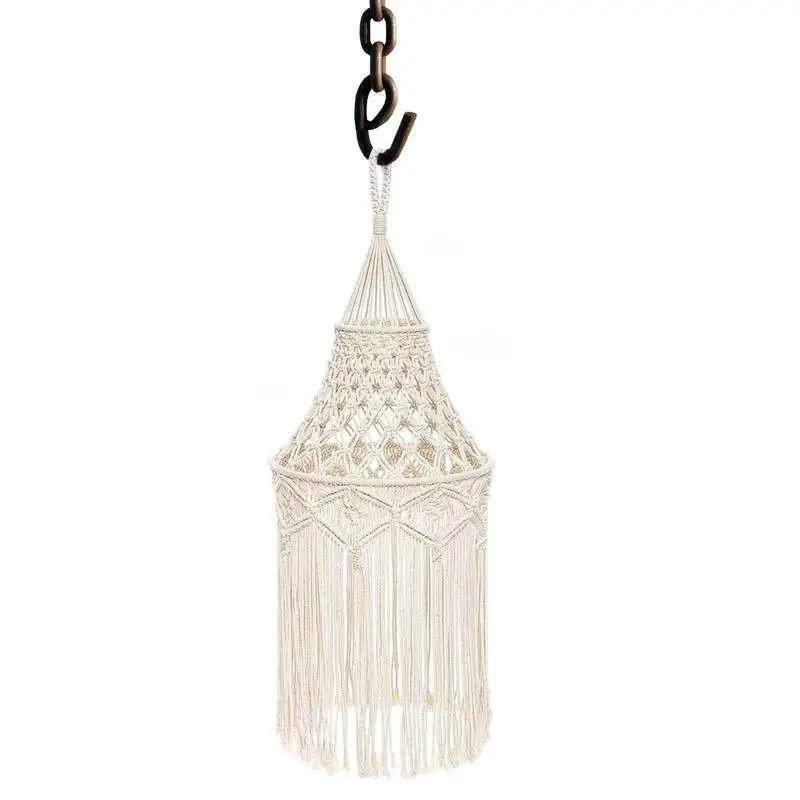 

Богемная Подвесная лампа ручной работы, плетеная лампа-тень, современные лампы в стиле бохо, лампы-тени для спальни, гостиной