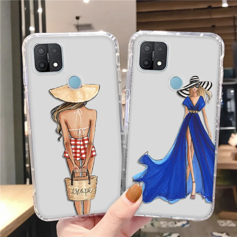 

Case for OPPO A54 Case Fashion Girls Soft Funda for OPPO A9 A5 A31 A93 A53 2020 A53S A7 A5S A74 A8 A16 A16S A15 A15S Back Covers
