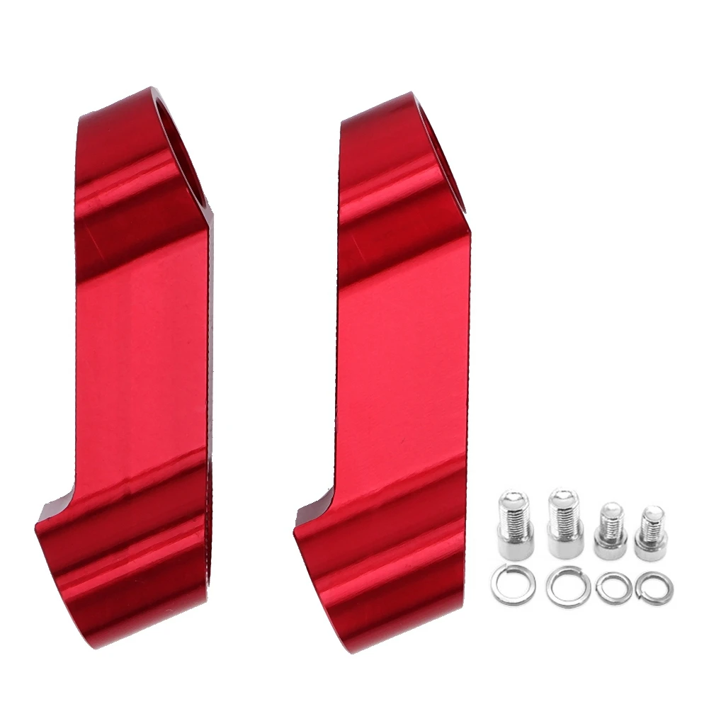 

M10/M8 Motorcycle Bike Modified Mirror Riser Extender Mounts Brackets Adapter Adaptor(Red) Mirrors