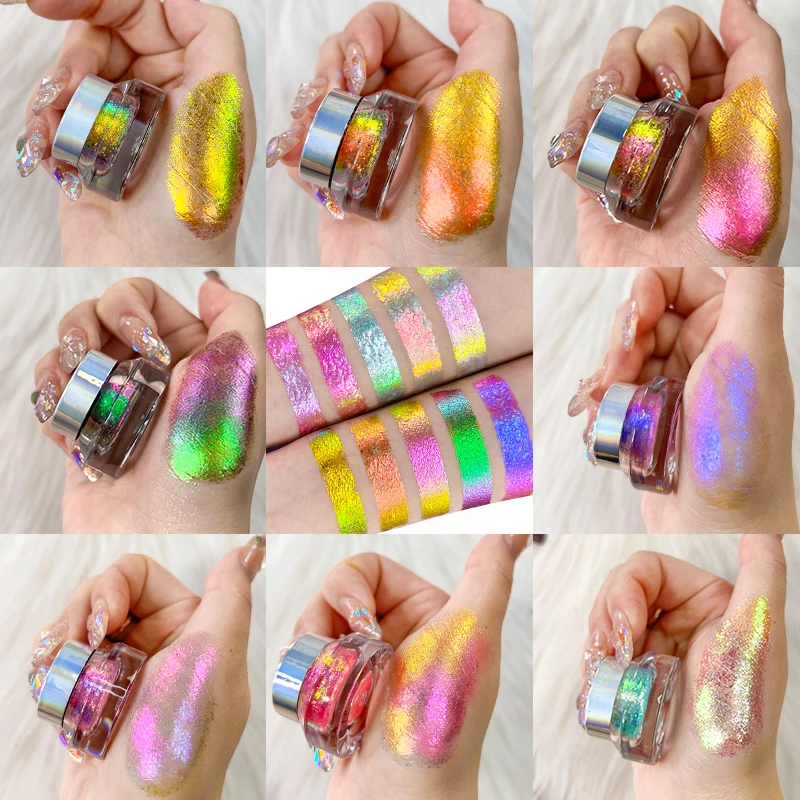 

CHARMACY Multichrome Gel Eyeshadow Chameleon Shiny Gel Eyeshadows Flakes Gel Eye Duochrome Glitter Eye Shadow Cosmetic Wholesale