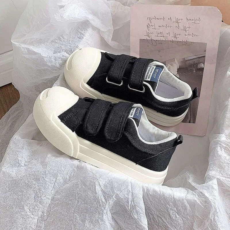 Стильные Белые Парусиновые Туфли На Плоской Подошве С Большой Головкой Для