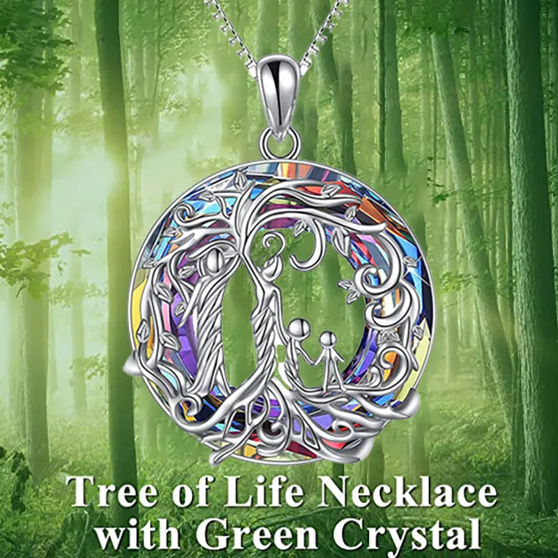 

The Tree of Life Relatives and Lovers Metal Rhinestone Women's Necklace Mature Banquet Jewelry Girlfriends Guest Gift