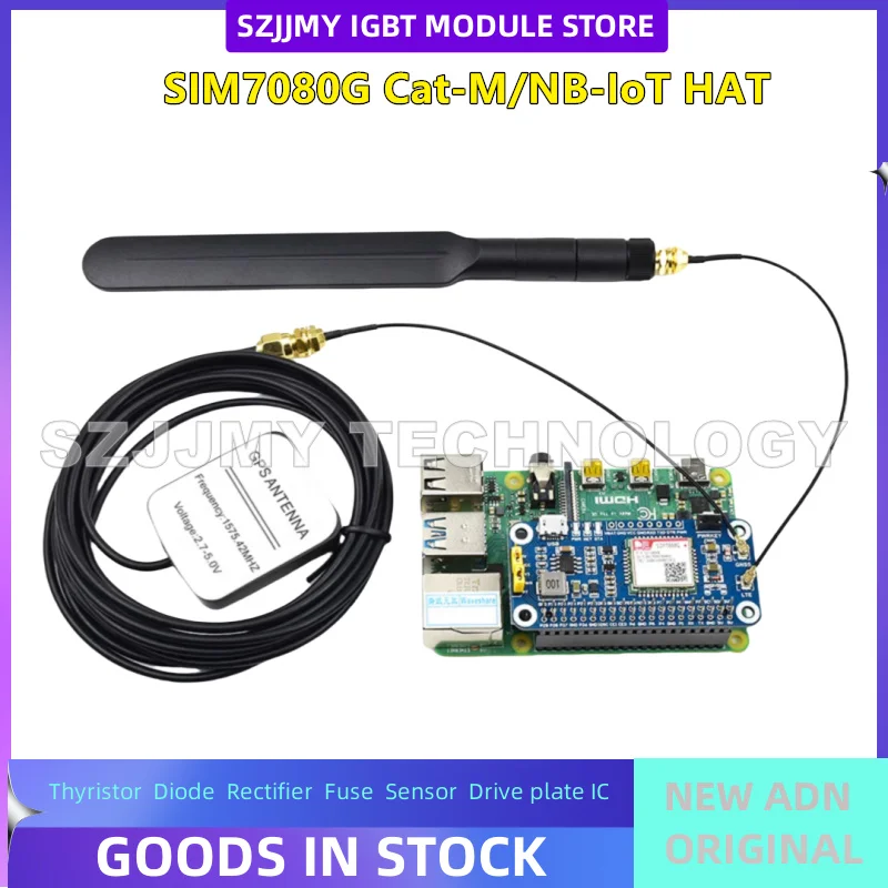 Плата расширения Raspberry Pi NB IoT/Cat-M (eMTC)/GNSS Модуль SIM7080G глобальной связи НОВЫЙ