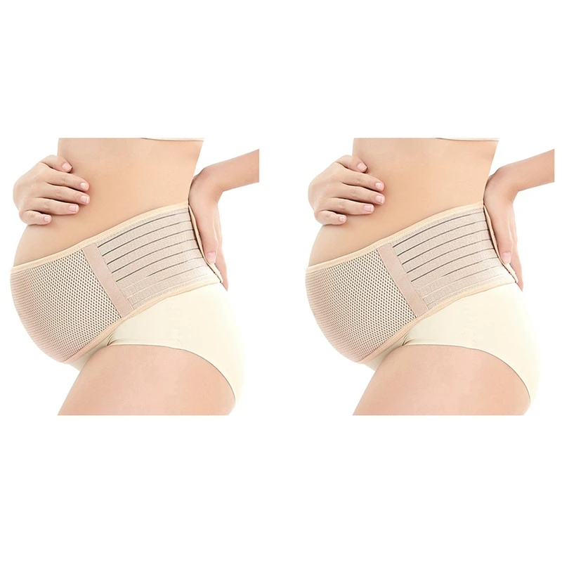 

Top!-2X Maternity Support Belt Breathable Pregnancy Belly Band Abdominal Binder Adjustable Back/Pelvic Support- L