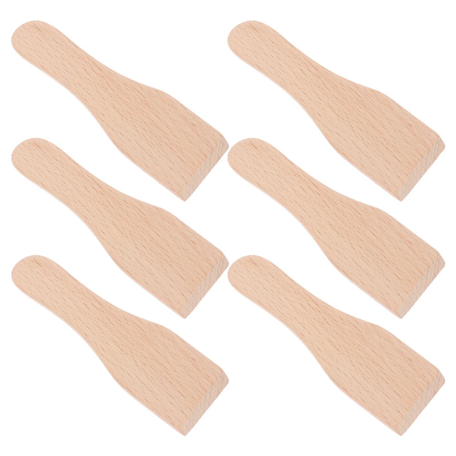 

6 Pcs Small Wooden Cheese Scraper Cookie Cake Kitchen Tool Portable Pastry Spatula Decor Smooth Pizza Jam