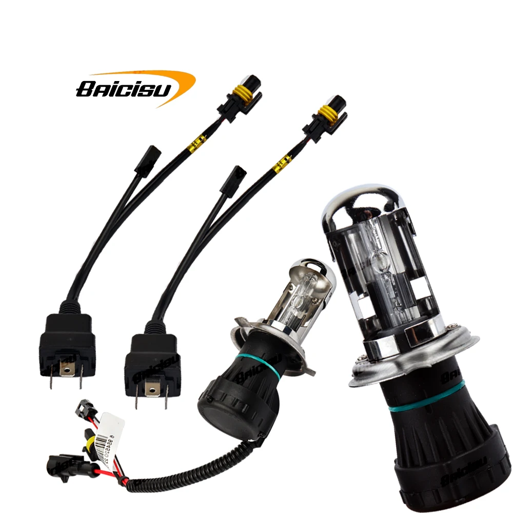 Фото BAICISU 55W 12V H4 Биксеноновая лампа Автомобильная фара H1 H7 H11 9005 9006 4300k 6000k 8000k HID Тонкий балласт Ксеноновые фары Комплект №2