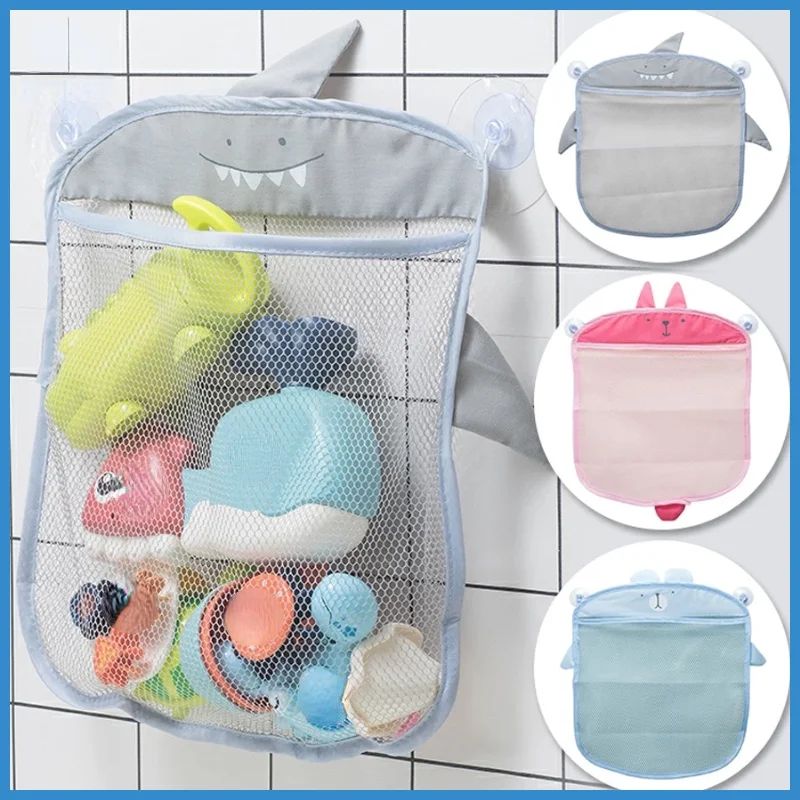 Baby Bath Toys Cute Duck Frog Mesh Net Toy Storage Bag Strong Suction Cups Bath Game Bag Bathroom Organizer Water Toys for Kids images - 6