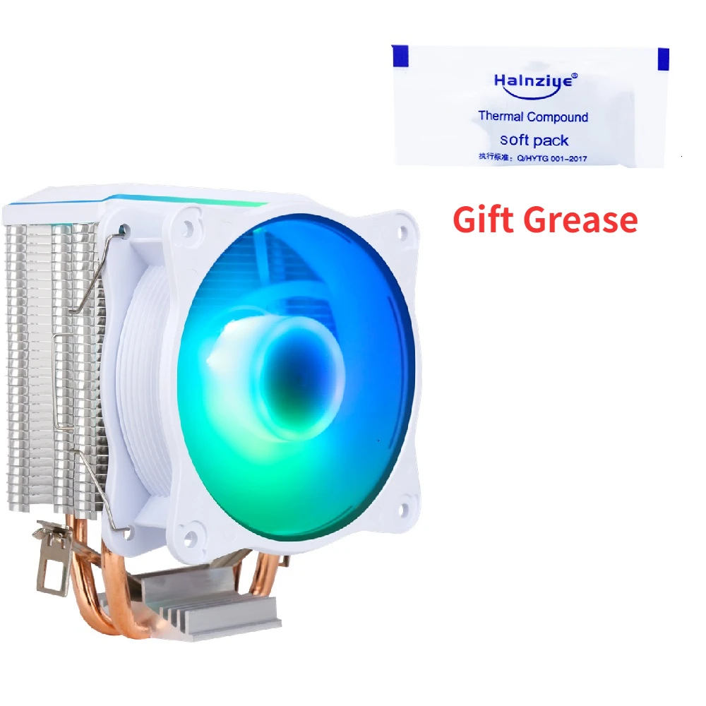 Кулер для процессора SAMA 95 Вт TDP 2 тепловые трубки 3Pin PC Тихий Белый радиатор I3 I5 2011