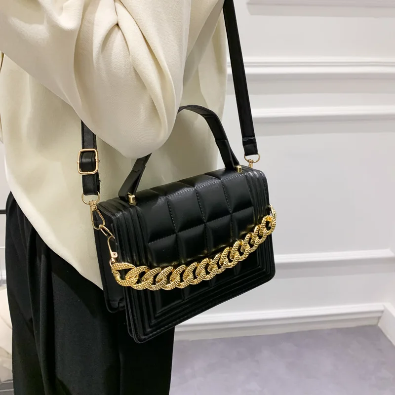 

2022 Модные Сумки из искусственной кожи на молнии, новая модная повседневная сумка через плечо, простые и маленькие квадратные сумки для женщ...