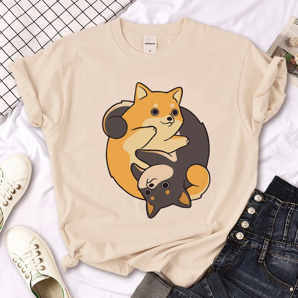 

Женская футболка Akita футболка Inu с рисунком манги, женская уличная одежда