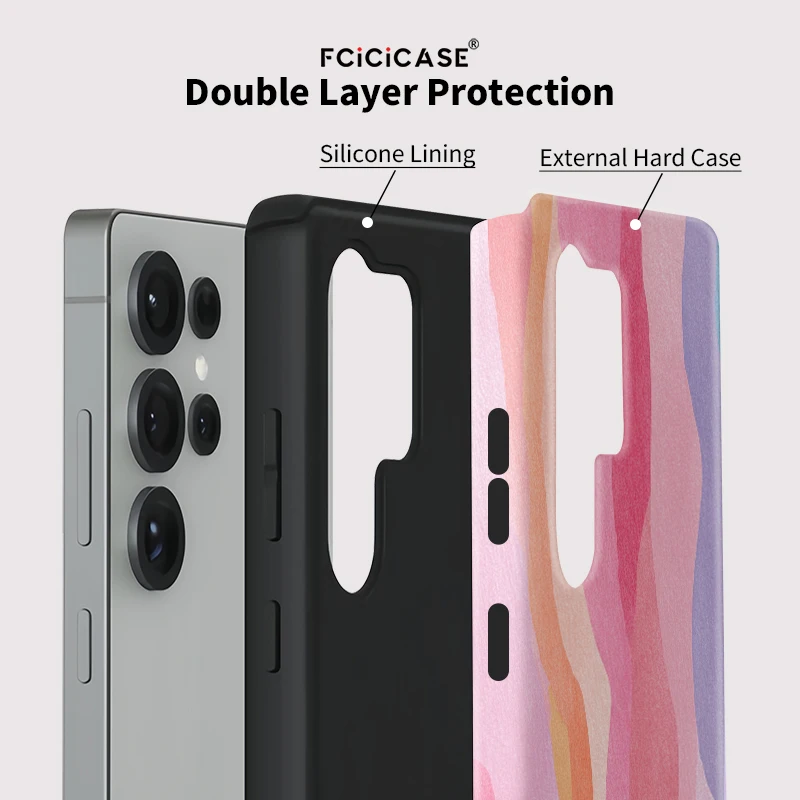 Фото Чехлы для телефонов Fcicicase для Samsung Galaxy S25 Plus S24 Ultra S23 S 23+ S20 FE, модный защитный матовый чехол с рисунком №2