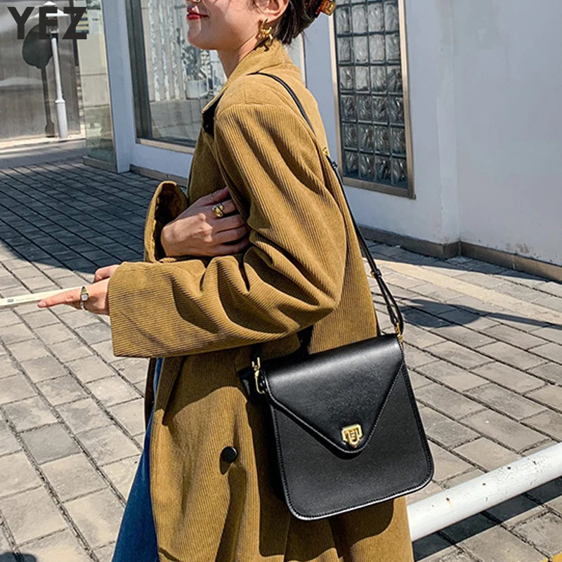 YFZ  Crossbody Bags for Women, Genuine Cowhide Leather Fashion Handbag Purse Shoulder Bag Small Girls Ladies