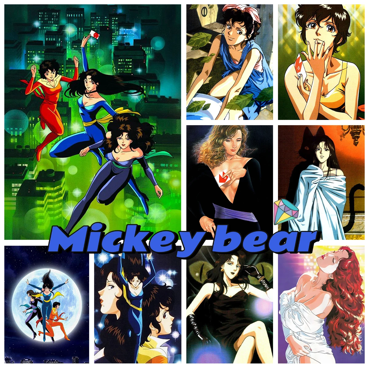 Набор для алмазной живописи кошачий глаз из комиксов