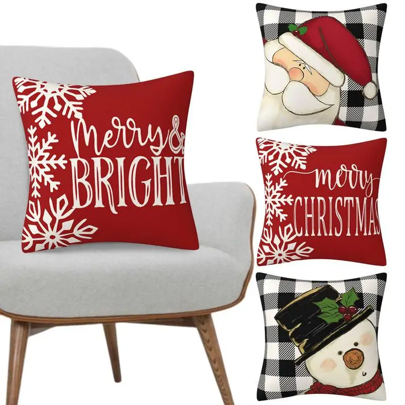 

Christmas Throw Pillow Covers Square Rustic Cushion Case Multifunctional Cartoon Pillowcase Winter Holiday Decor For Home supply