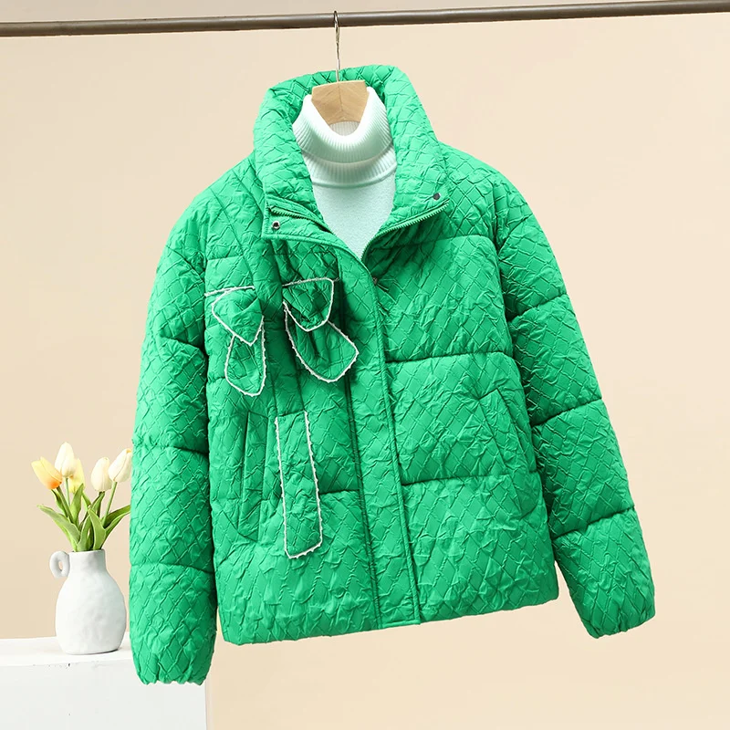 2023  Women's Parkas Winter Jacket Thick Cotton Padded Standing Collar Long Sleeve Jacket Coat Women's Loose Puffer Parka Coat