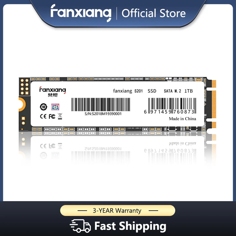 Fanxiang M.2 SATA SSD 1 ТБ жесткий диск M2 ssd m.2 pcie внутренний для ноутбука и настольного ПК MSI