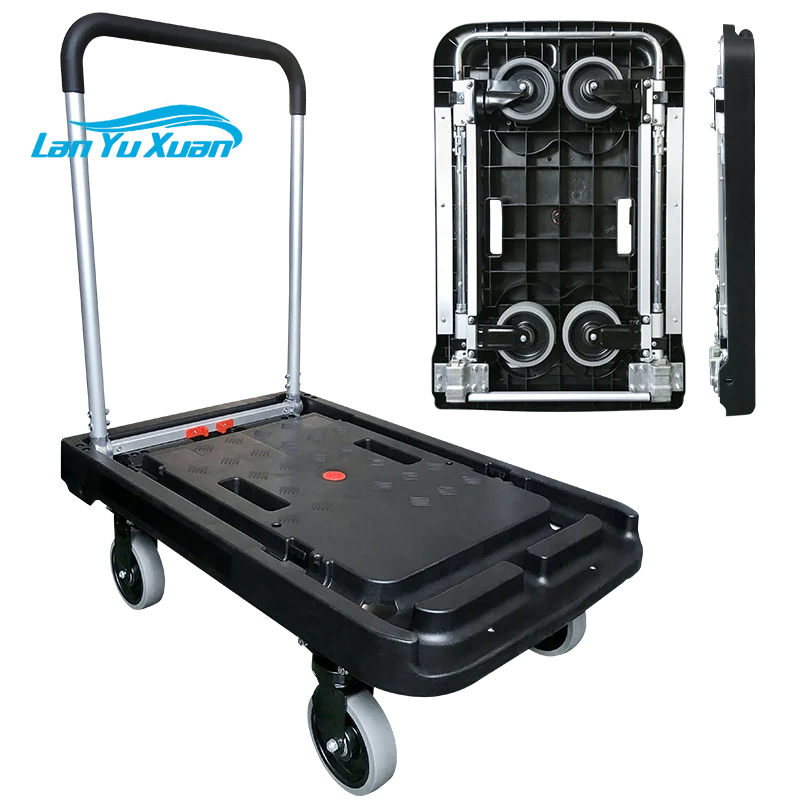 

New design Foldable 250kg Aluminum platform hand trolley wheels for luggage transportation