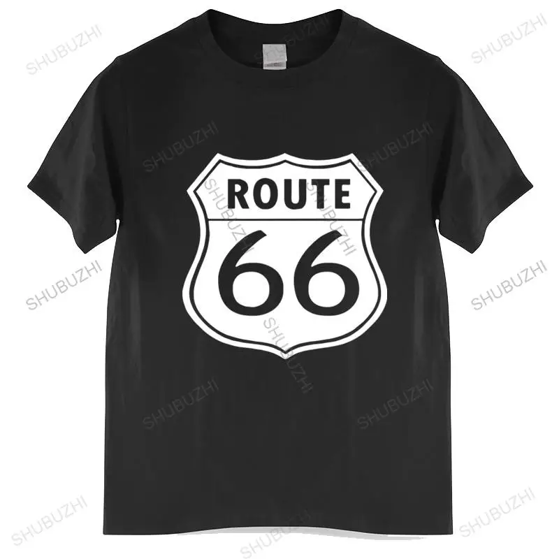

Футболка мужская хлопковая, брендовая рубашка Route 66, Классическая в ретро стиле с изображением дороги США и исторических поездок