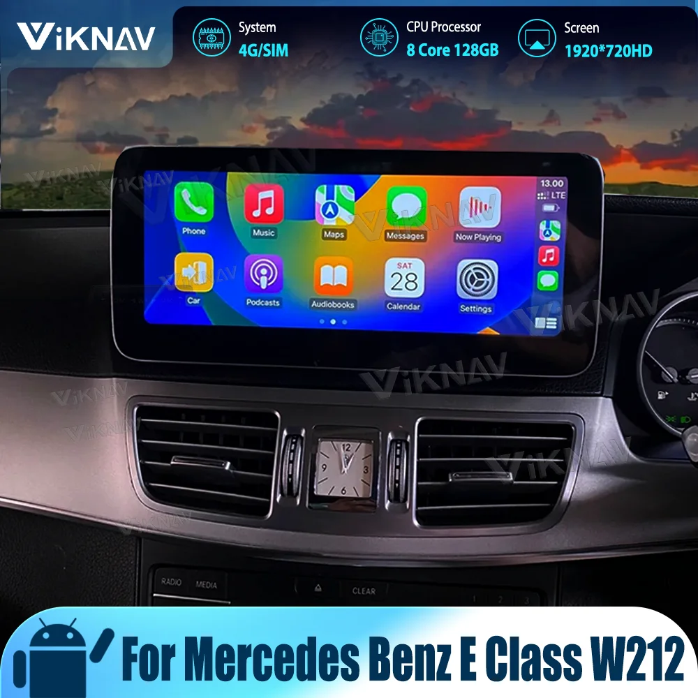 

Stereo Head Unit For Mercedes Benz E Class W212 Upgrade Linux System Car Radio Wireless CarPlay Touch Screen 8 Core Android Auto