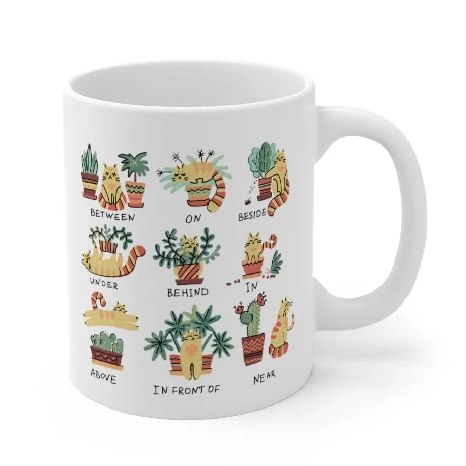 

Puurfect Combo Cat and Plants Coffee Tea Mug kitchen accessories water bottle