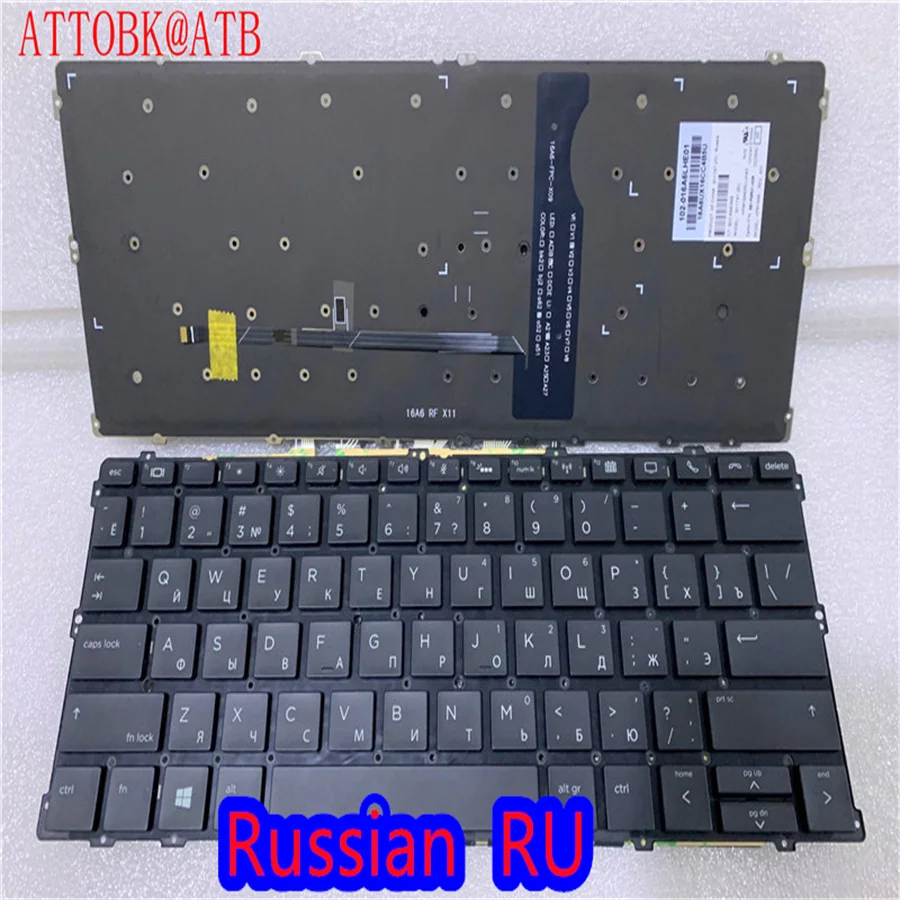 

NEW Russian laptop Keyboard For HP ELITEBOOK X360 1030 G2 1030 G3 HSN-I04C HSN-Q10C with Backlit Keyboard