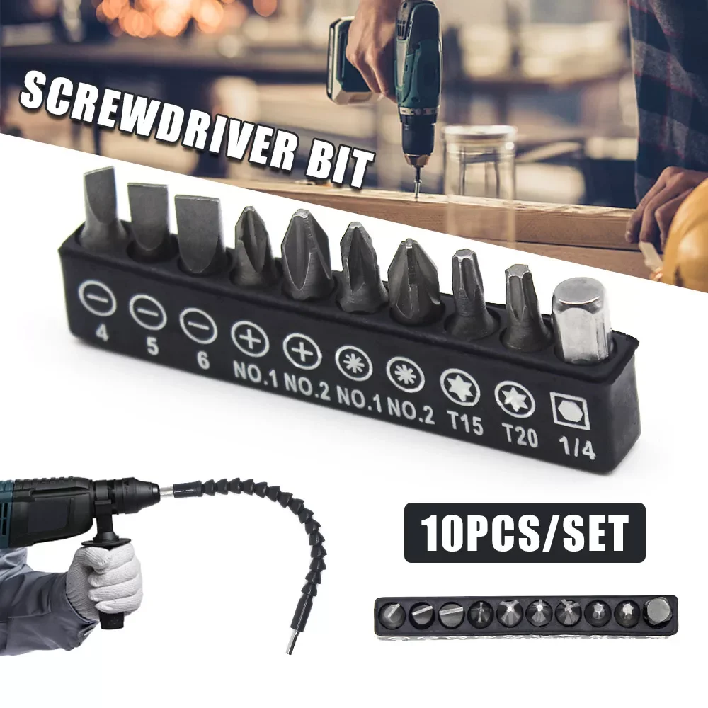 

Screwdriver Bit for 6.35 Hexagon Head Flexible Shaft Bits Extension rod Drill Screwdriver Bit accessories