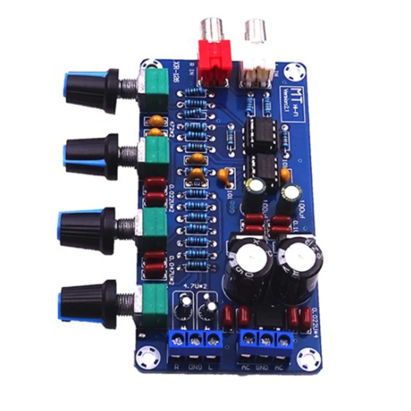 

XH-M164 NE5532 Stereo Pre-Amp Preamplifier Tone Board Audio 4 Channels Amplifier Module 4CH CH Control Circuit Telephone