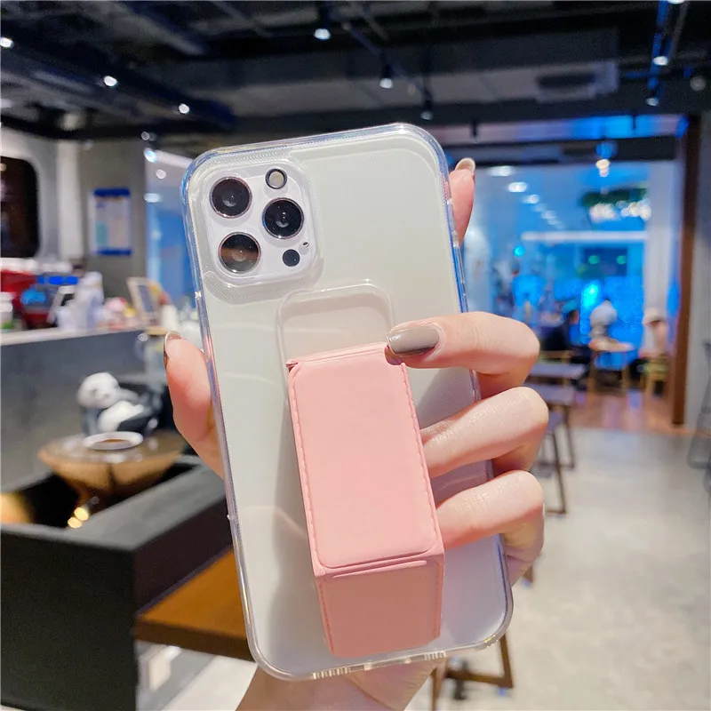 

Прозрачный бронированный защитный чехол с кольцом-держателем для iPhone 12 Pro Max MiNi 11 Pro X XS XR 7 8 plus SE 2020, мягкий чехол