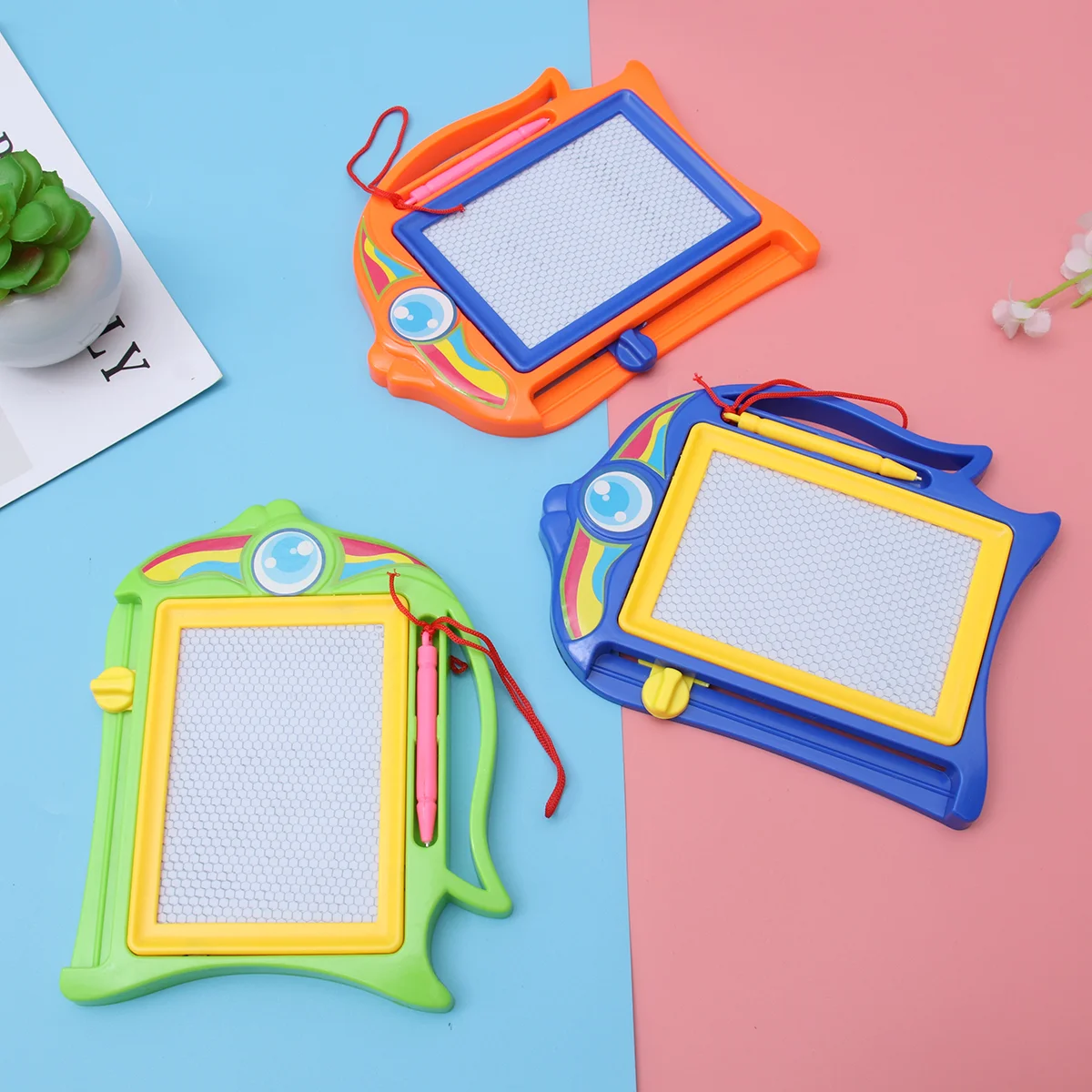 

3 Pcs Kids Playset Erasable Drawing Board Doodle Educational Graffiti Magnetic Writing Child