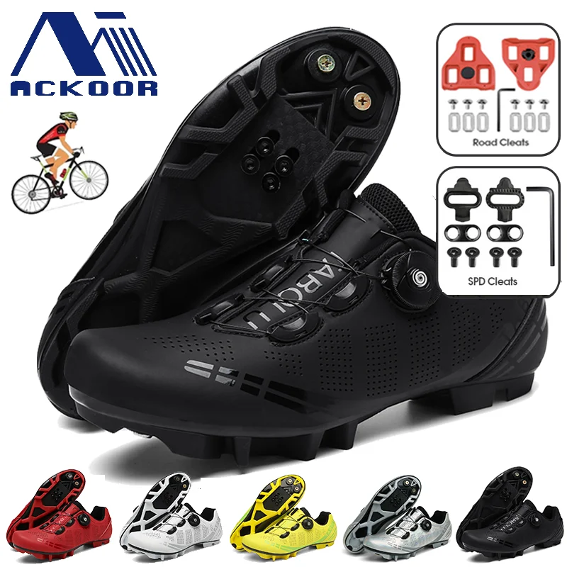 

2023 New Cycling MTB Shoes with Clits Men Route Cleat Road Dirt Bike Speed Flat Sneaker Racing Women Bicycle Mountain Spd Biking