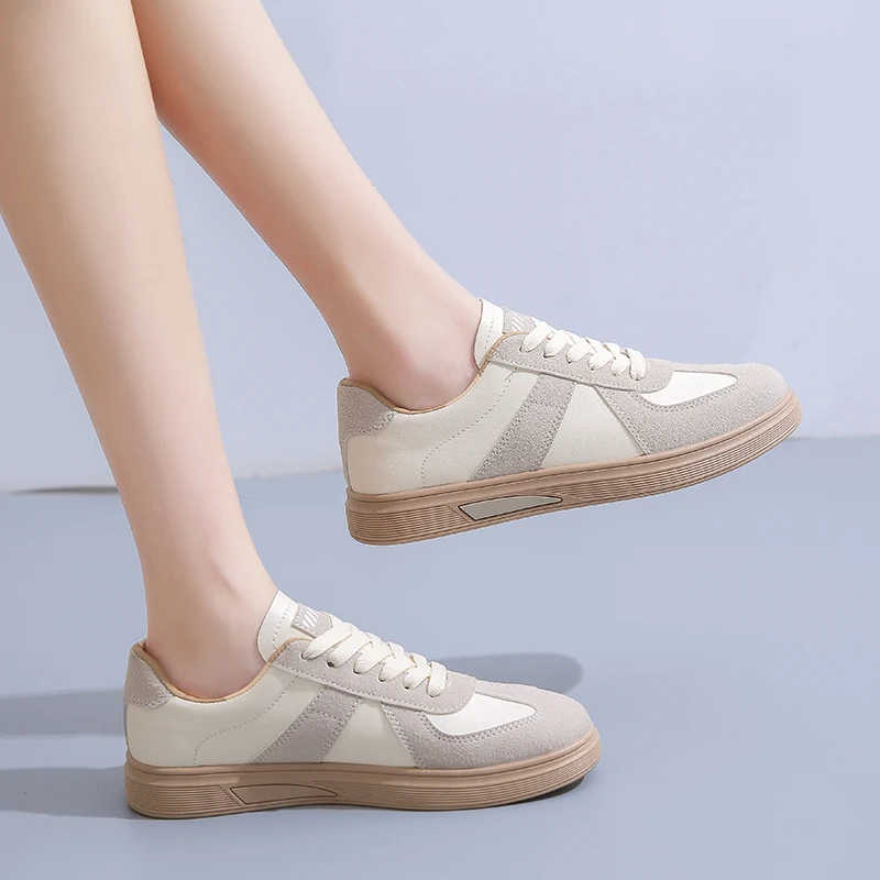 Casual Men Shoes German Cow Suede Designer Flats Breathable Lace-Up Mixed Colors Loafers Military Sneakers