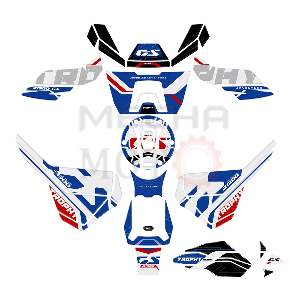 

Наклейки на мотоцикл R1300 GS ADV для R1300GS Adventure Tank Pad Мотоцикл 3D полимерная наклейка Защитный комплект 2024 2025