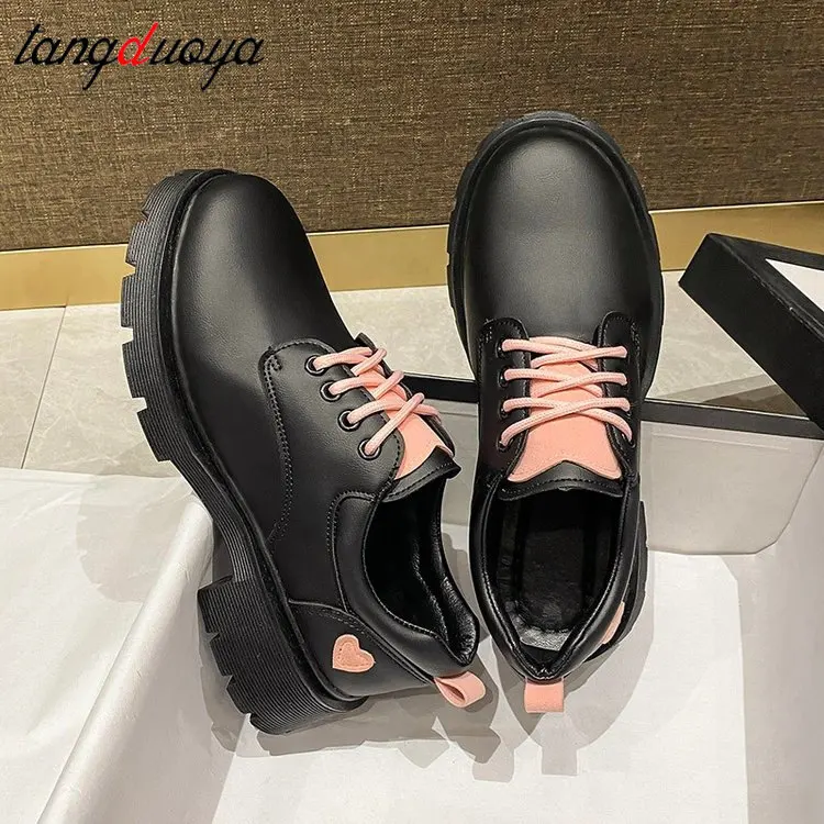 

platform shoes School Uniform shoes Jk Student Shoes Girls Women Lolita shoes Girl Round Toe lolita mary janes Vintage oxford