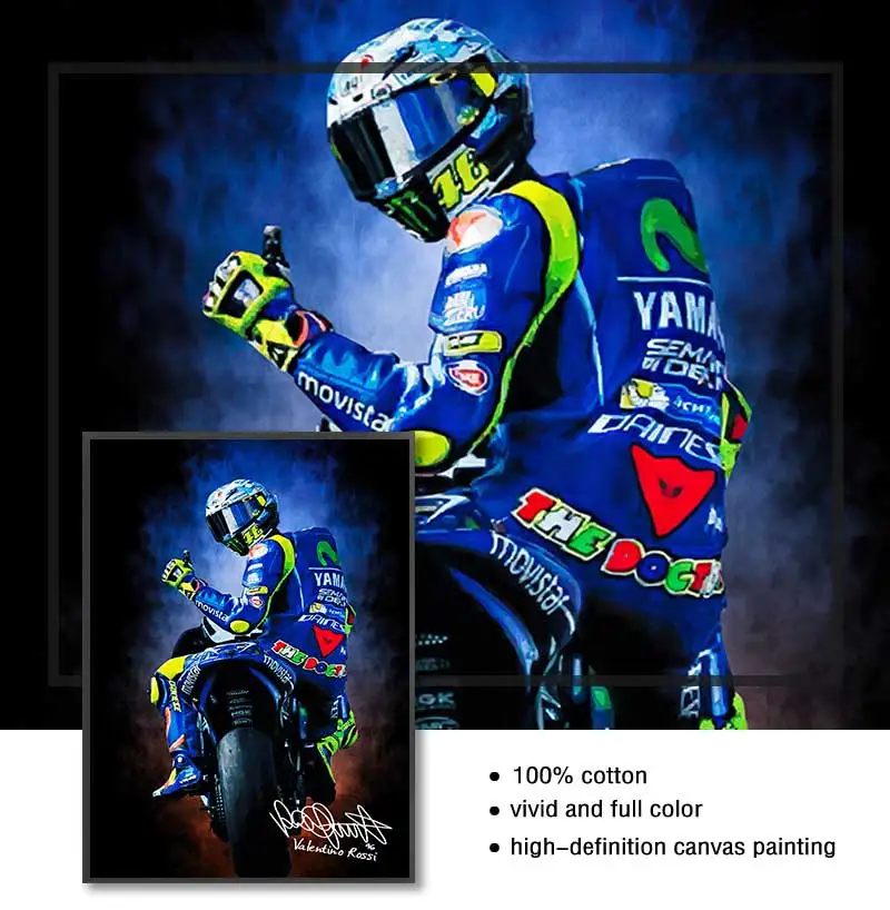 Постер с изображением автомобиля Racer Valentino