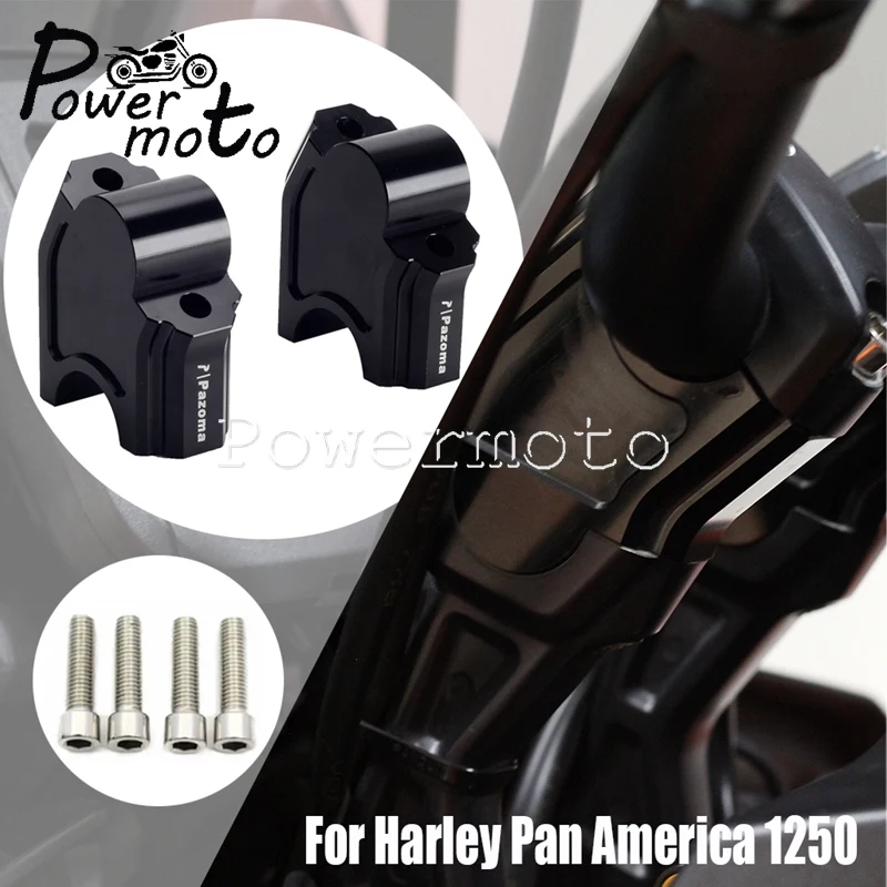 Handlebar Risers Offset Backward Adapters Pull Riser Back Move Mount For Harley Pan America 1250 Special RA1250S RA1250 2021-22