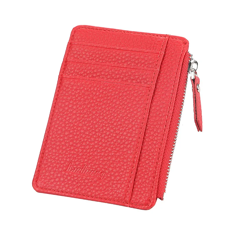 

Fashion Card Holder Men's Women's ID Card Holder Business Credit Card Holder PU Leather Slim Bank Card Storage Bag Wallet Zipper