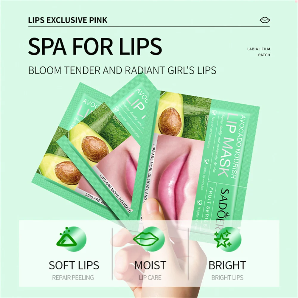 

Avocado Lip Mask Brighten Tighten Moisturize Hydrating Repair Soothe Soften Improve Skin Tone Moist Delicate Skin Is Elastic