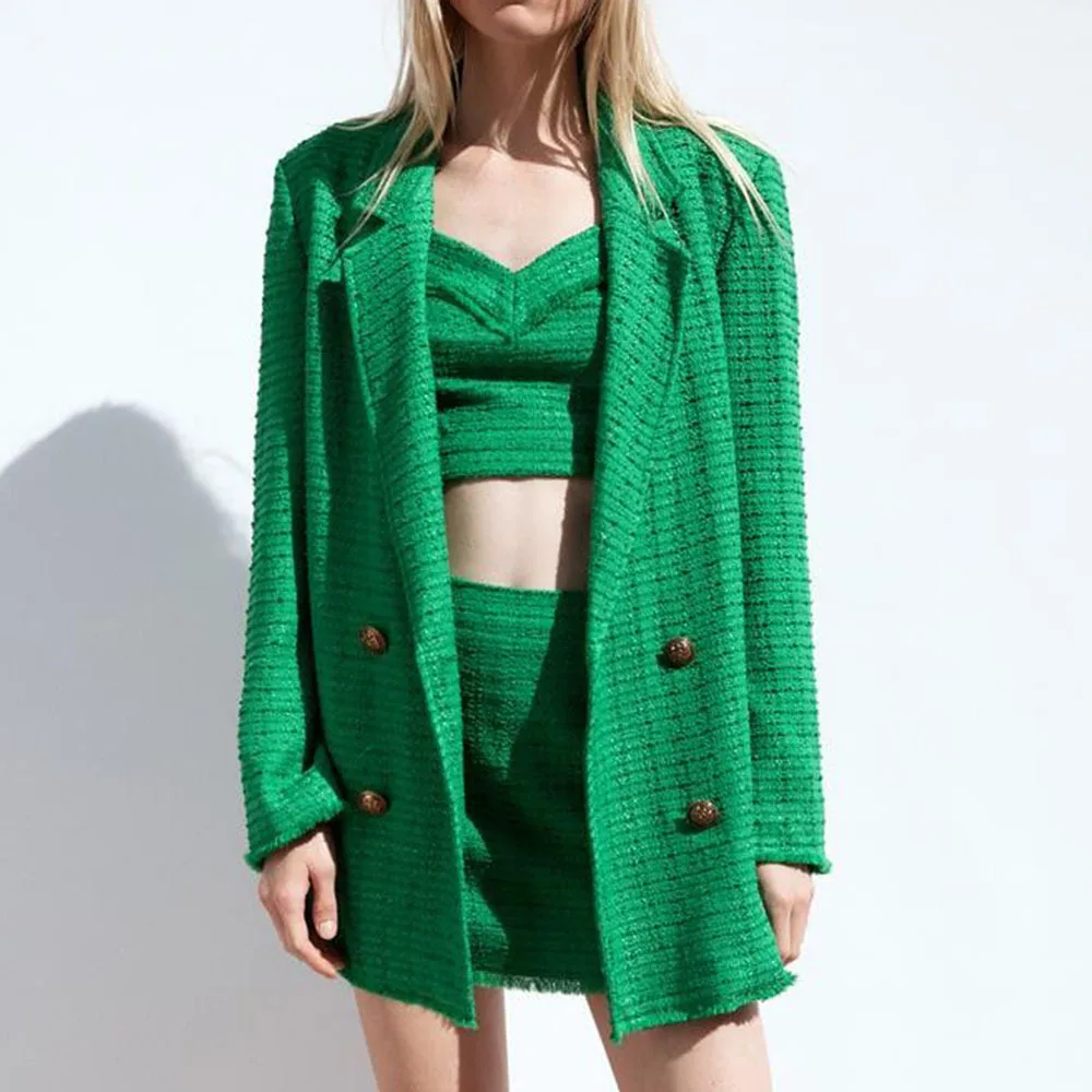 

Женская Весенняя куртка с принтом птиц Za, повседневный офисный жакет в клетку, 2022