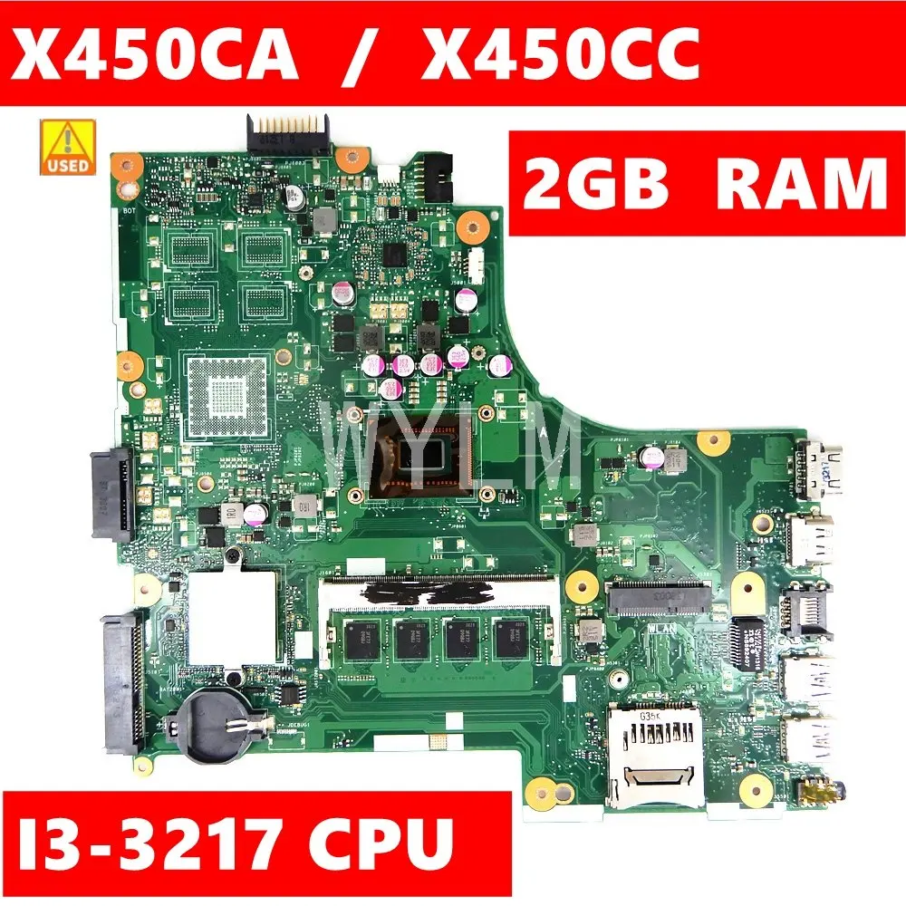 

Б/у материнская плата X450CA i3-3217 CPU 2 Гб RAM для Asus A450C X450C X450CC X450CA X450 Материнская плата ноутбука X450CC системная плата