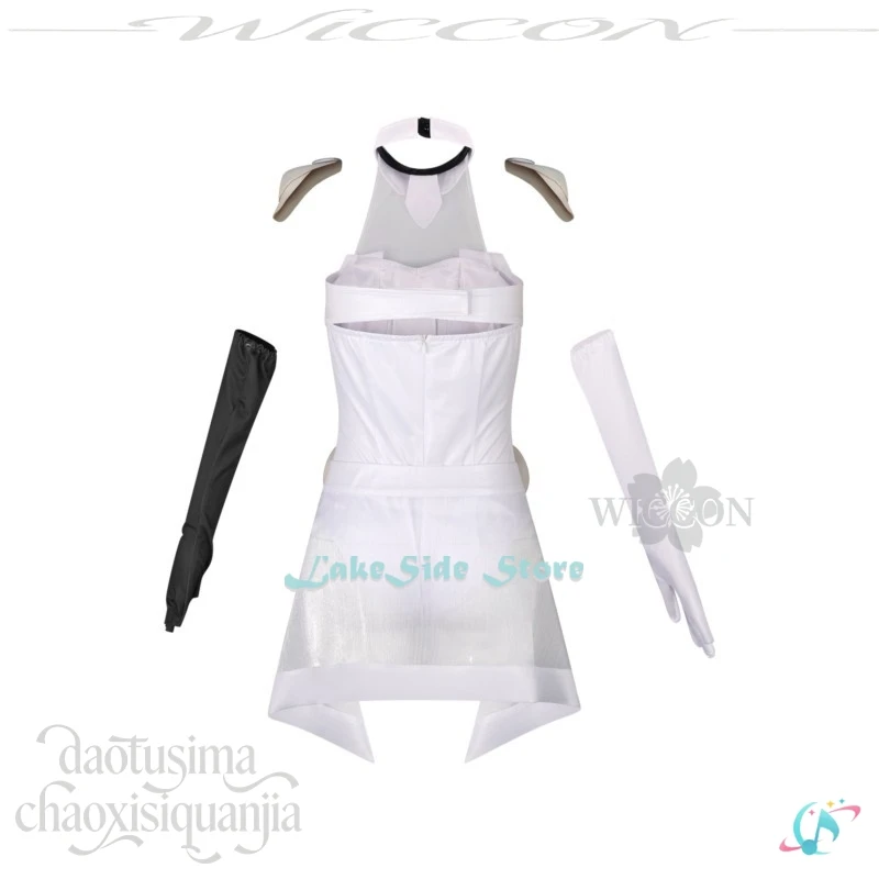Фото Костюм для косплея Минэцуки Рицу из аниме-игры BanG Dream, наряд для выступления на сцене, белый комбинезон, боди, парик, для Хэллоуина и вечеринок №5